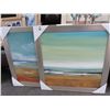 Image 1 : 2-Framed Seascape On Board - 2 X $