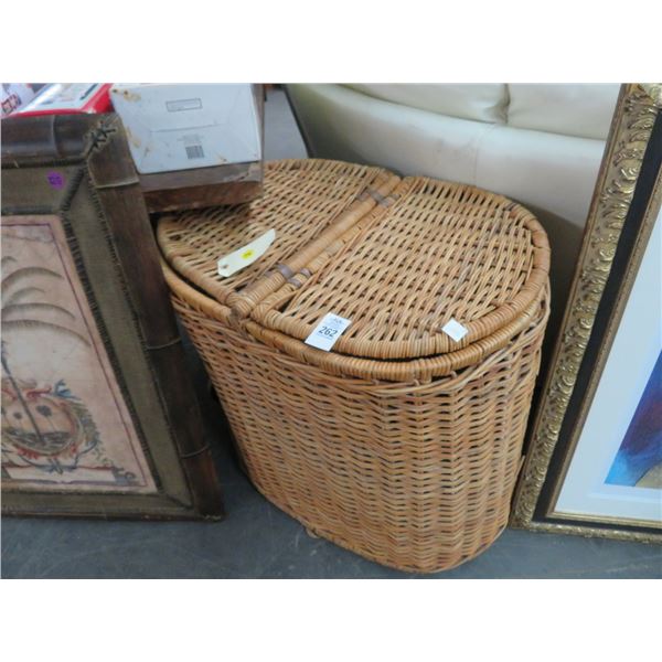 Large 2 Compartment Woven Basket