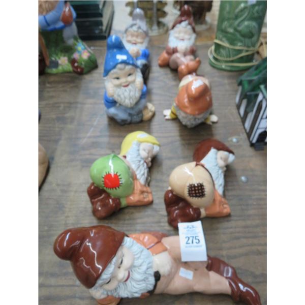 7-Porcelain Gnomes - 7 X $