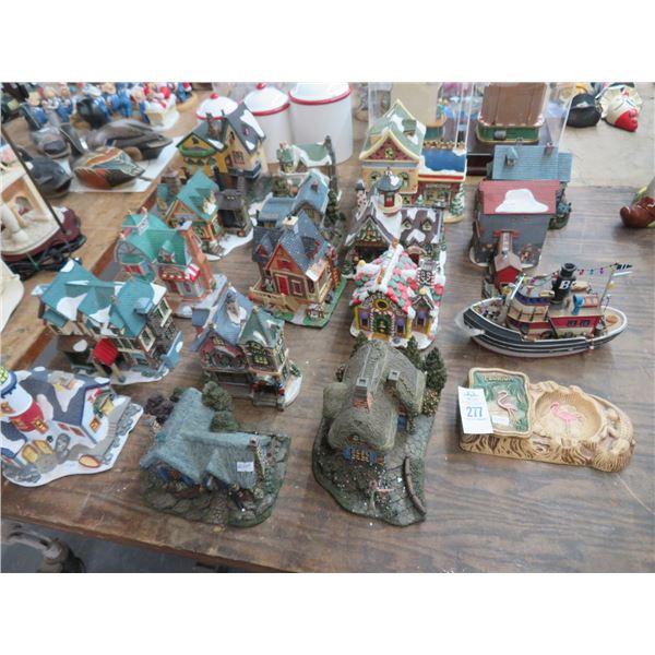 18-Christmas Village Houses, Ashtray - 18 x $