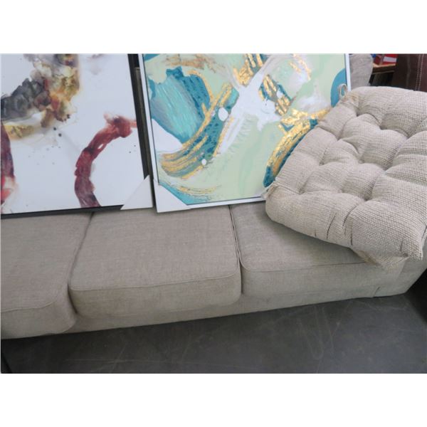 Grey Cloth Contemporary Sofa - New Condition