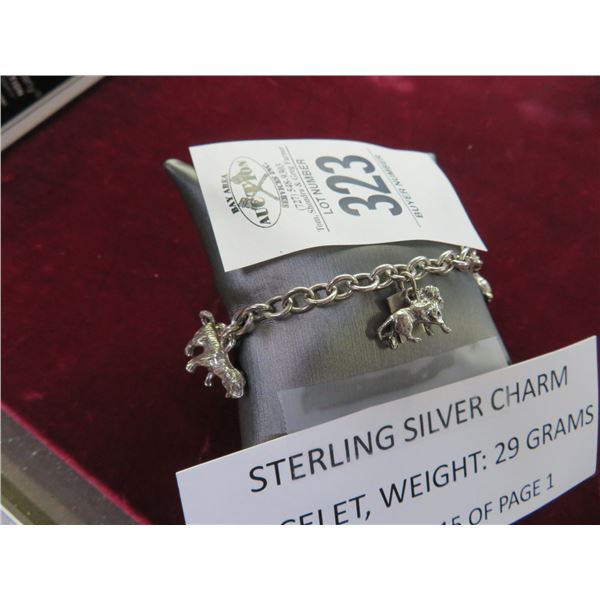 Sterling Silver Charm Bracelet - 29g