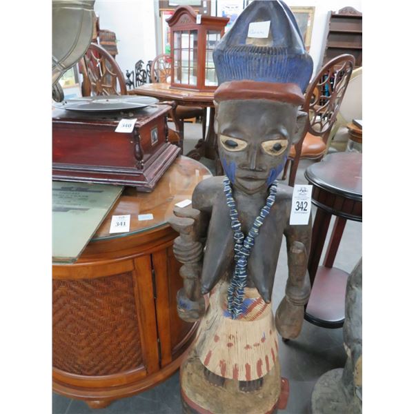 Ornately Carved African Tribal Statuary Approx. 40"