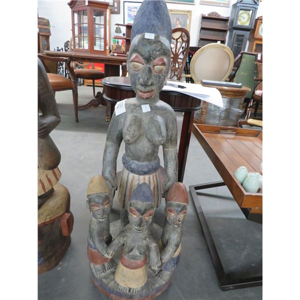 Ornately Carved African Statuary Approx. 30"