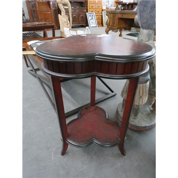 Cherry 2 Tier Ornate End Table