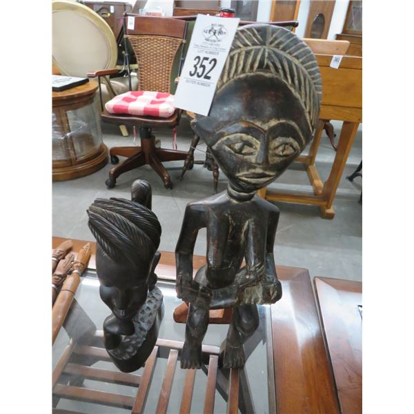 African Carved Statuary and Bust