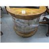 Image 1 : Oak Glass Showcase Round End Table