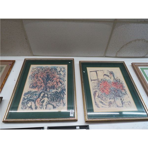 2-Chagall Framed Art - 30 x 36 --2 X $