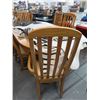 Image 2 : Oak Oval Pedestal Dining Table w/2 Leaves and 6 Chairs