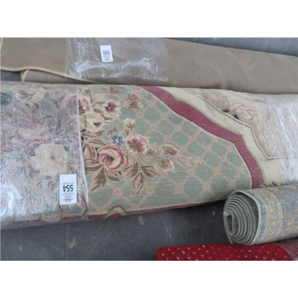 Beige Floral 9 x 12 Area Rug