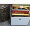 Image 2 : Small Framed Wall Art, Metal Storage Bin, Croc, Shoeshine Box