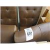 Image 2 : Brown Leather Dining Chairs - 4