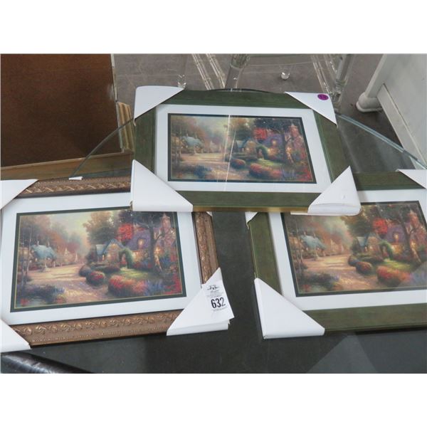 3-Kinkade Street Scene w/COA - 3 X $