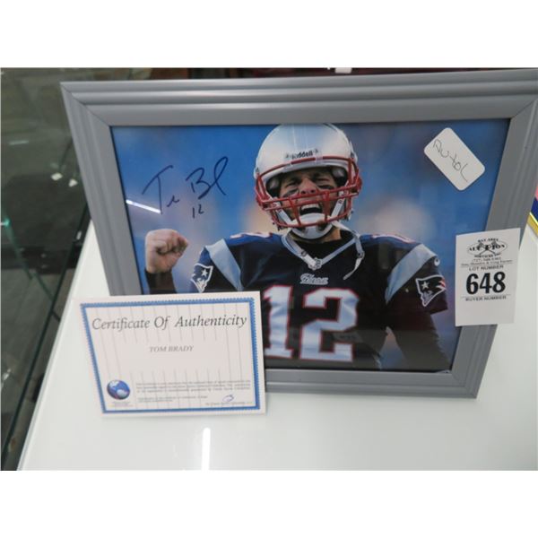 Tom Brady Autographed Photo w/COA