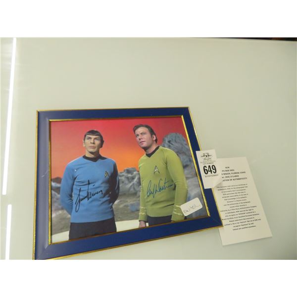 Star Trek Autographed Photo Spoke and Captain w/COA