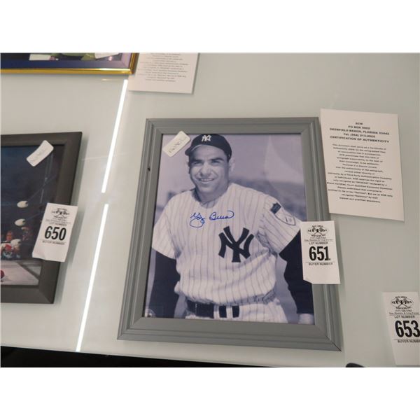 Yogi Berra Autographed Photo w/COA