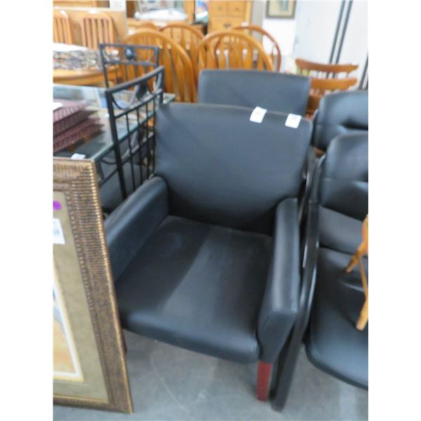 Black Contemporary Armchairs - Pair