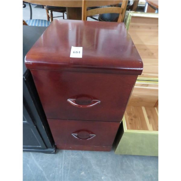 Cherry 2 Drawer File Cabinet