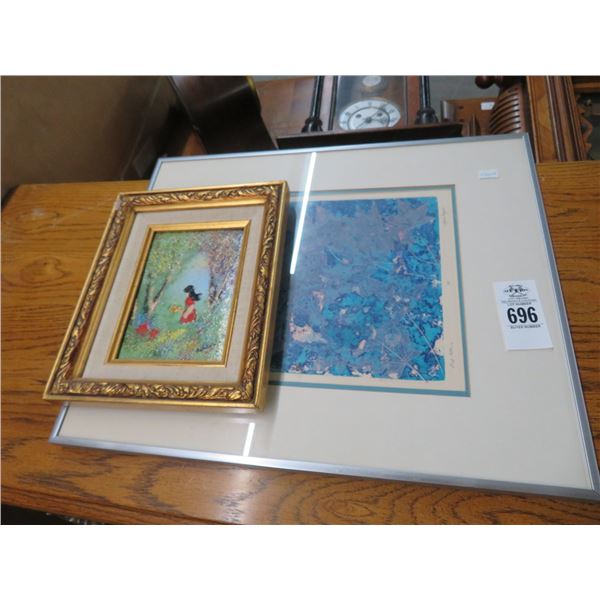 Framed Abstract Tile and Plaque Wall Art