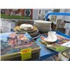 Image 2 : Hummel Books, Dishes, Metal Box & Glassware On Shelf