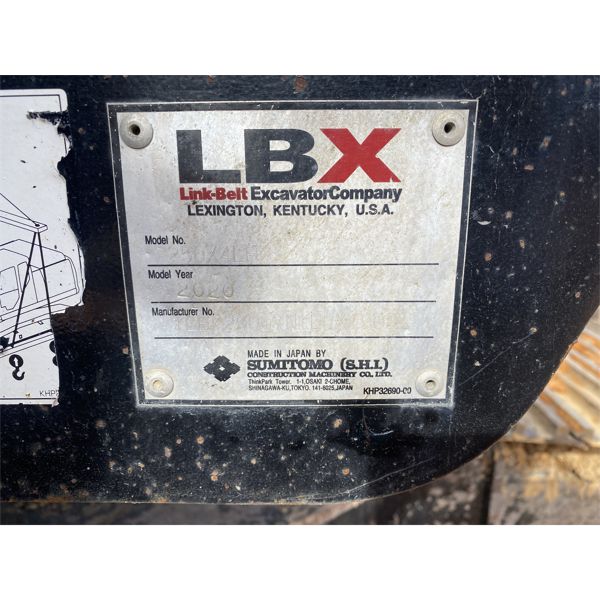 2020 LINK BELT 250X4LF LONG REACH Excavator - J.M. Wood Auction