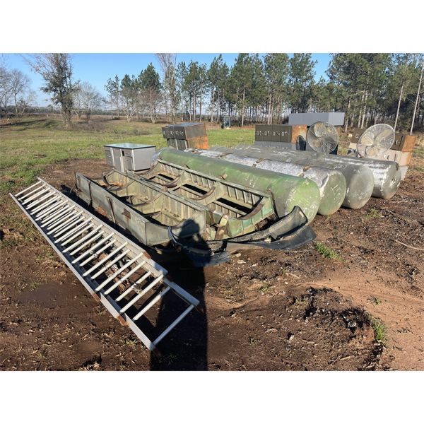 TANKS & MOUNTS, LADDER, FANS, DESK, FILING CABINETS