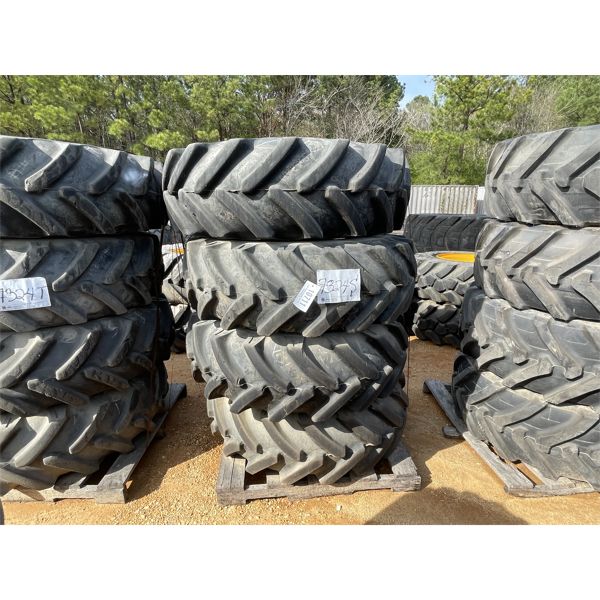 (4) 15.5/80-24 TIRES W/ RIMS