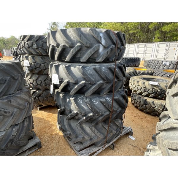 (4) 15.5/80-24 TIRES W/ RIMS