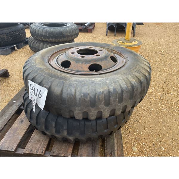 (2) 9.00-20 TIRES W/ RIMS
