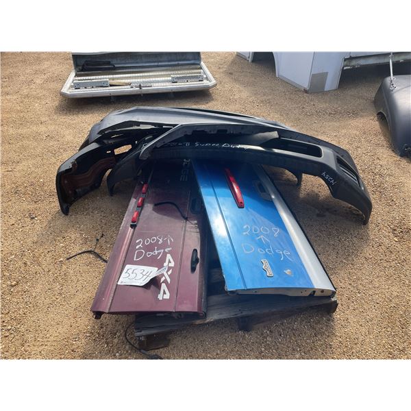 (3) FORD BUMPERS & (2)DODGE TAILGATES