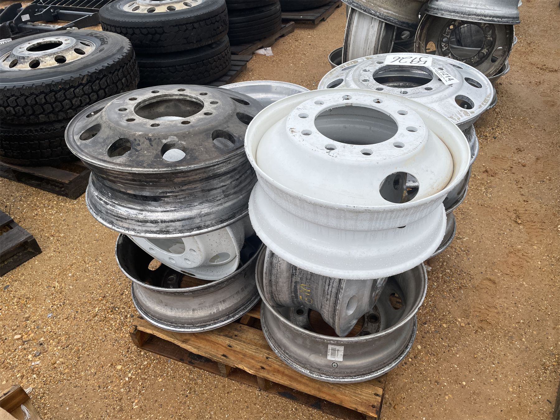 Used Steel Rims (11) 22.5 STEEL & ALUM RIMS - J.M. Wood Auction Company, Inc.