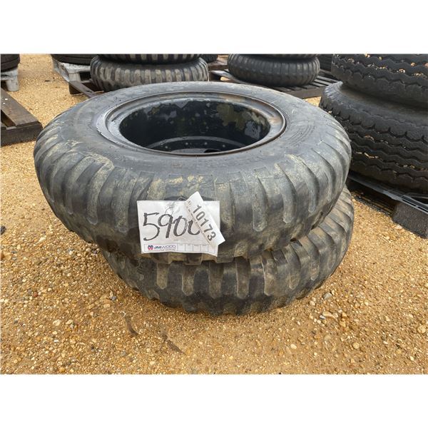 (2) 9.00-20 TIRES W/ RIMS