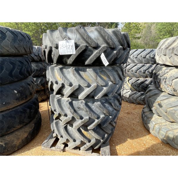 (4) 15.5/80-24 TIRES W/ RIMS