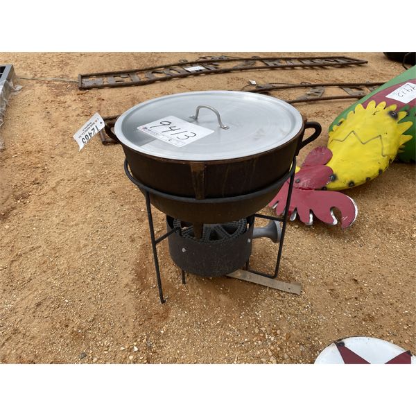 CAST IRON KETTLE W/ BURNER