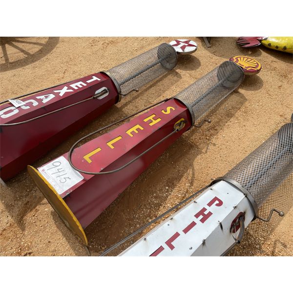 SHELL GAS PUMP METAL ART