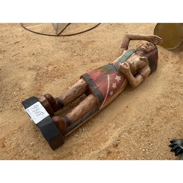 6' TEAKWOOD INDIAN BRAVE