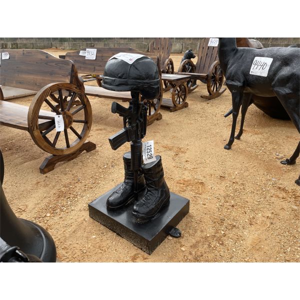 MILITARY GRAVE MARKER "FALLEN BROTHER IN ARMS"
