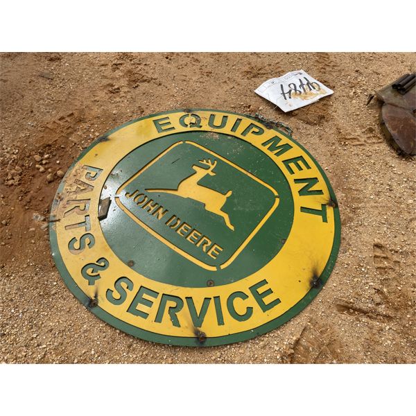 "JOHN DEER PARTS & SERVICE" METAL ART SIGN