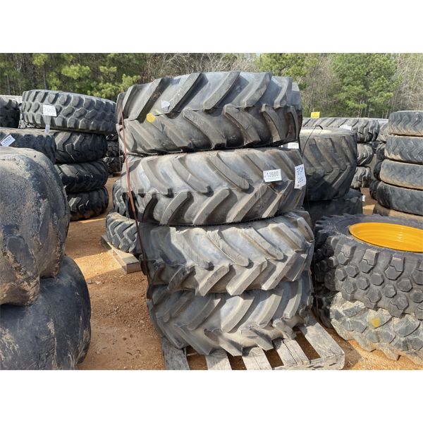 (4) 15.5/80-24 TIRES W/ RIMS