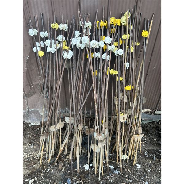 ELECTRIC FENCING STAKES - APPROX 90 TOTAL