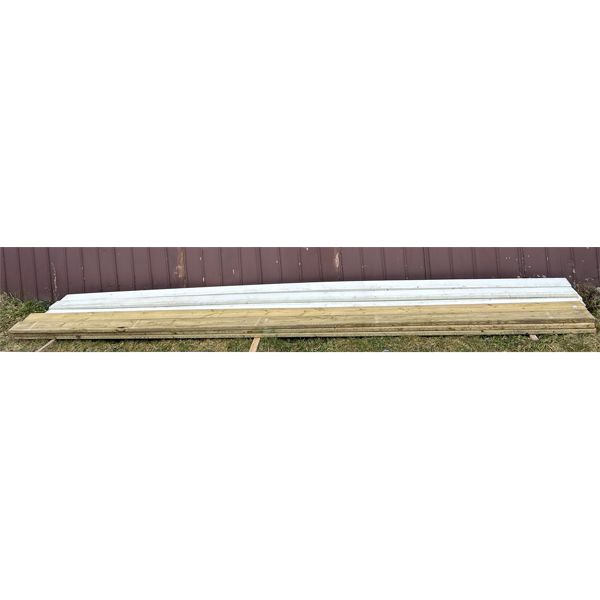 JOB LOT - 16 FOOT DECK BOARDS - PRESURE TREATED AND PAINTED