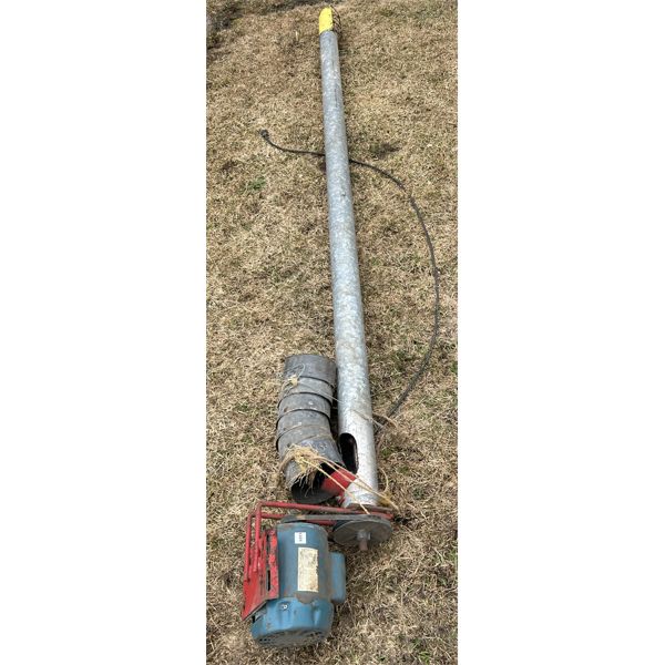 FARM KING GRAIN AUGER - 4 INCH X 10 FEET - GEC 3/4 HP MOTOR