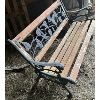 Image 2 : PARK BENCH - 4 FOOT WROUGHT IRON & WOOD