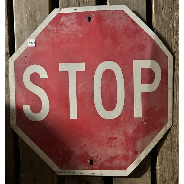 ROAD SIGN - STOP - GALVANIZED