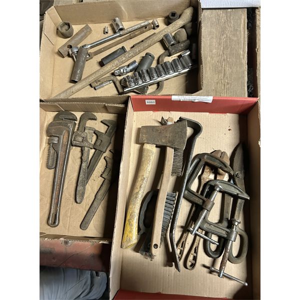 JOB LOT - SOCKETS, CLAMPS, WRENCHES