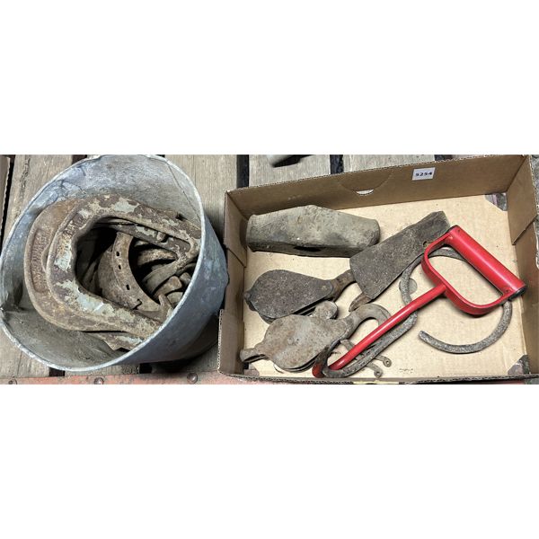 JOB LOT - HORSE SHOES, HOOKS, HEADS