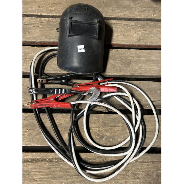 JOB LOT - BOOSTER CABLES, WELDING MASK