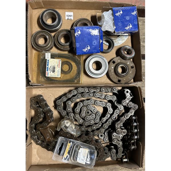 JOB LOT - MISC BEARINGS & 60 ROLLER CHAIN