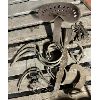 Image 1 : JOB LOT - FARM IMPLEMENT PARTS - CULTIVATOR TEETH, TIN SEAT