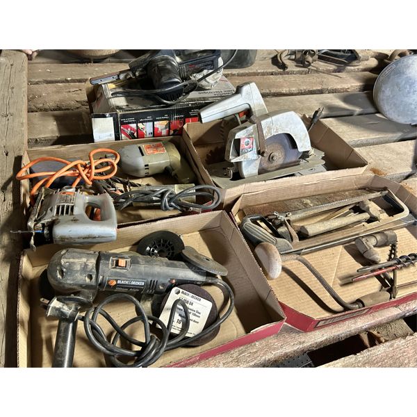 JOB LOT - ELEC TOOLS - SANDER, CIRC SAW, GRINDER, ETC - WORKING